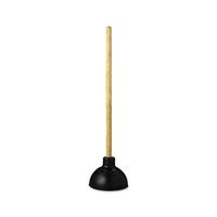 Impacter Impact Industrial Toilet Plunger, 25 Wood Handle, 6 dia, 6/Carton
