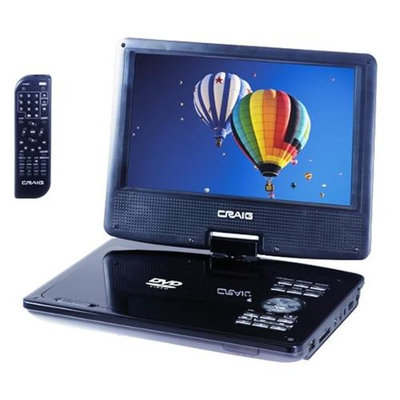 Craig CTFT713 9 in. Swivel Screen Portable DVD & CD Player