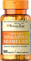 Puritan's Pride Pineapple Bromelain Chewables-100 Tablets