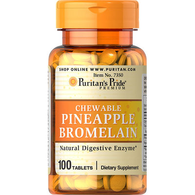 Puritan's Pride Pineapple Bromelain Chewables-100 Tablets