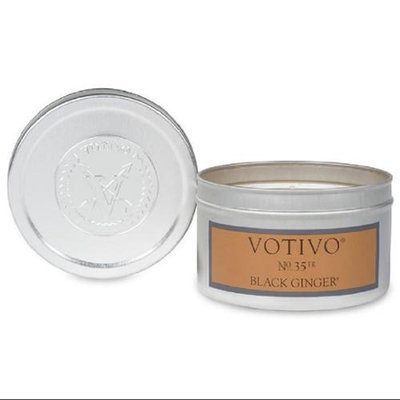 Votivo Scented Candle in a Travel Tin, Black Ginger