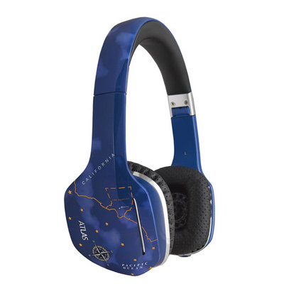 MEElectronics Atlas Sky IML Graphics On-Ear Headphones with Headset Functionality