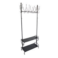 Fox Hill Trading Coat Rack with Shoe Shelf
