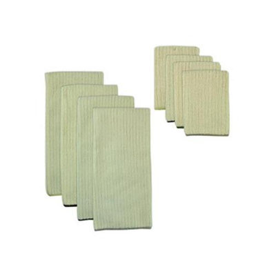 Design Imports Natural Trim Microfiber Towel And Cloth Set