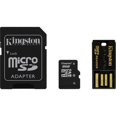 Kingston 8GB Micro SDHC Flash Card Multi-Kit/Mobility Kit