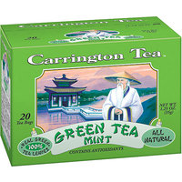 Carrington Tea Green Tea with Mint Tea Bag, 20 count per box, 1.25 oz, Pack of 6