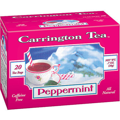 Carrington Tea Peppermint Tea Bags, 20 count per box, .7 oz, Pack of 6