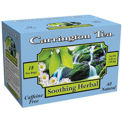 Carrington Tea Soothing Herbal Tea Bags, 18 count per box, 1.02 oz, Pack of 6