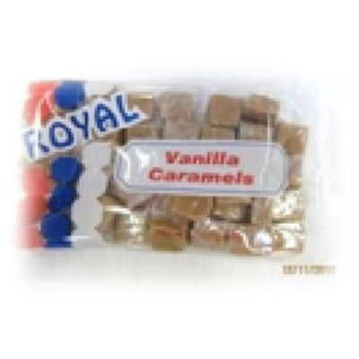 Royal Candy Vanilla Caramels Candy Case of Six 6 Oz. Bags