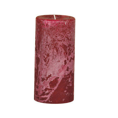 Oddity, Inc. Weathered Cranberry Pillar Candle Size: 8