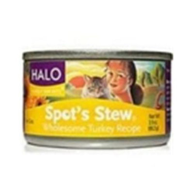 Halo Purely For Pets 51536 Halo Cat Turkey Spots Stew- 12x3 OZ