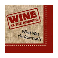 Evergreen Enterprises EG4NC915 Wine Is the Answer Paper Cocktail Napkin