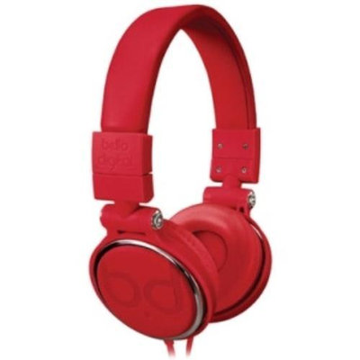 Bello Over-the-head Headphones - Stereo - Red - Mini-phone - Wired - Gold Plated - Over-the-head - Binaural - Circumaural (bdh806rd)
