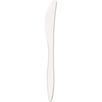 BOARDWALK YFWKW Mediumweight Polypropylene Cutlery Knife White 1000/carton