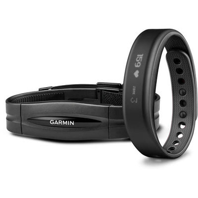 Garmin - Vivosmart Activity Tracker With Heart Rate Monitor (small) - Black