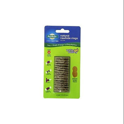 Pet Safe Busy Buddy Rawhide Rings Size A Peanut Butter