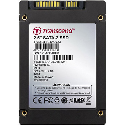 Transcend TS64GSSD25S-M 64GB SATA Solid State HD