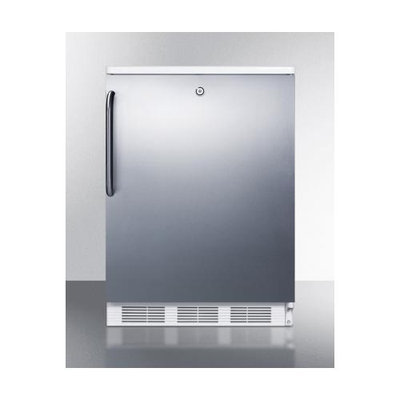 Summit FF6LBISSTB 5.5 Cu. Ft. Stainless Steel Undercounter Built-In Compact Refrigerator