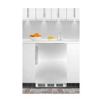 Summit AL752LBLBISSHV 5.5 Cu. Ft. Stainless Steel Undercounter Compact Refrigerator