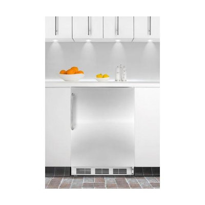 Summit AL752LBLBISSHV 5.5 Cu. Ft. Stainless Steel Undercounter Compact Refrigerator