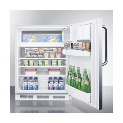 Summit ALB651SSTB 5.1 Cu. Ft. Stainless Steel Undercounter Built-In Compact Refrigerator