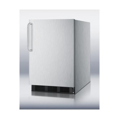 SUMMIT Commercially approved built-in undercounter all-refrigerator in complete stainless steel
