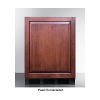 SUMMIT Built-in undercounter all-refrigerator in black with automatic defrost, designed to accept full overlay panels over the door