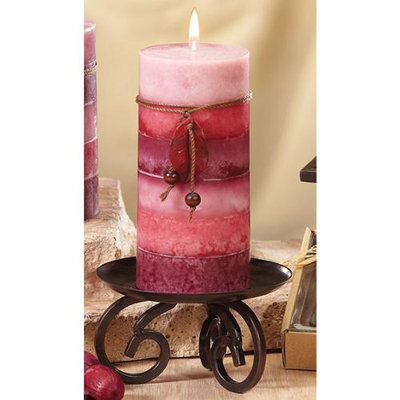 Cc Home Furnishings Pack of 4 Naturals Harmony Relaxation Aromatherapy Pillar Christmas Candles 6
