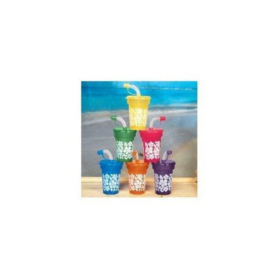 Cool Fun 34-998 Plastic Hibiscus Print Mini Cups