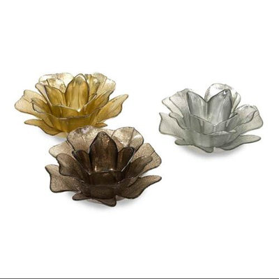 Imax Corporation IMAX 9542-3 Hanna Glass Floral Votives - Set of 3