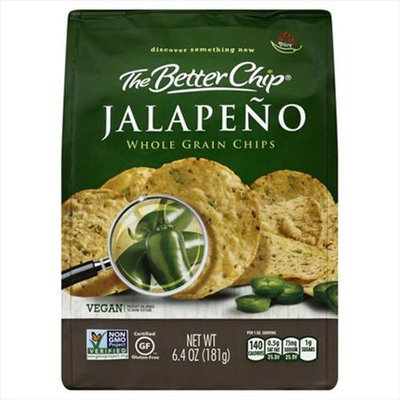 The Better Chip 6.4 oz. Jalapenos Whole Grain Chip - Case Of 12