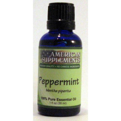 Peppermint Essential Oil No Chinese Ingredients American Supplements 1 oz Oil