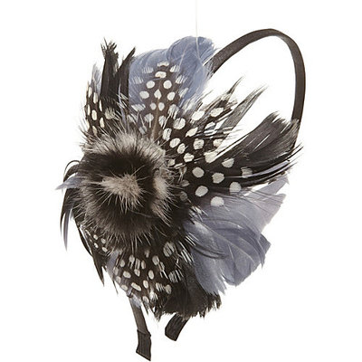 Magid Multicolored Feather Headband Black - Magid Hair Accessories