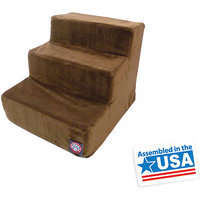 Majestic Pet Products, Inc. Majestic Pet 3 Step Suede Dog Stairs Stone