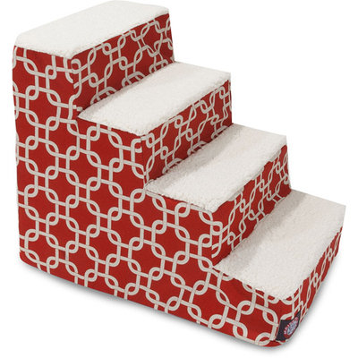Majestic Pet Products, Inc. Links 4 Step Pet Stair Color: Red