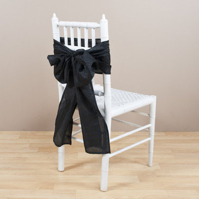 Eziba Crushed-Champagne Polyester Chair Tie
