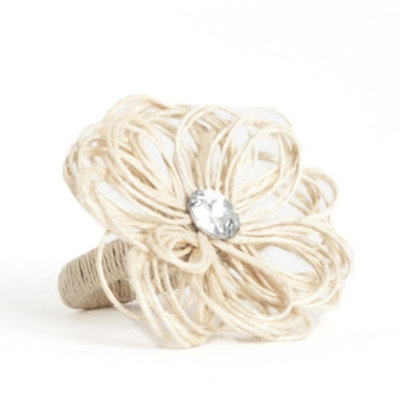 Saro Flower Design Napkin Ring (set of 4)