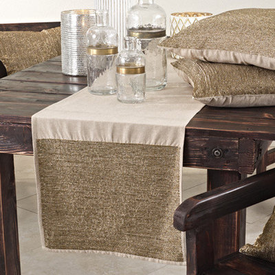 Saro Seed Bead Design Table Runner