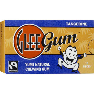 Glee Gum Tangerine Natural Chewing Gum, 16 count, (Pack of 6)