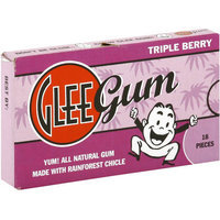 Glee Gum Triple Berry Natural Chewing Gum, 18 count, (Pack of 6)