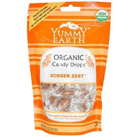 YummyEarth Ginger Yest Organic Candy Drops, 3.3 oz, (Pack of 3)