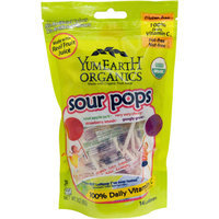 YumEarth Organics Sour Pops Candy, 14 count, 3.3 oz, (Pack of 3)