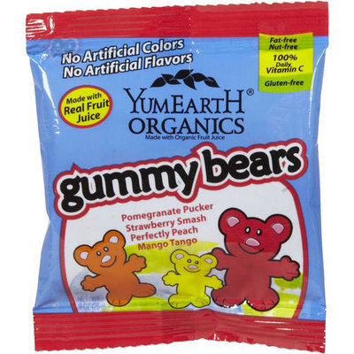 YumEarth Organics Gummy Bears, .9 oz, (Pack of 12)