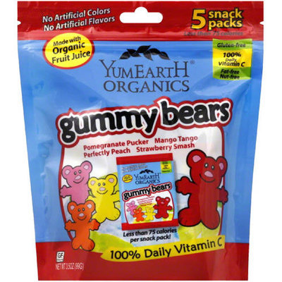 YummyEarth Gummy Bears, 3.5 oz, (Pack of 6)