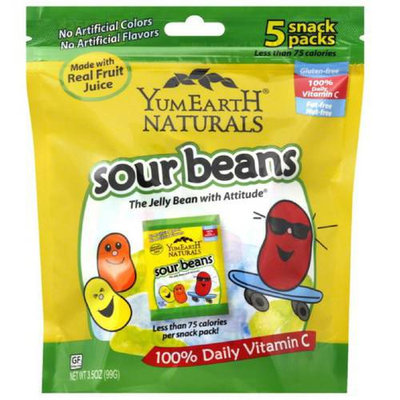 YumEarth Naturals Sour Beans Jelly Beans, 3.5 oz, (Pack of 6)