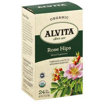 Alvita Organic Rose Hips Herbal Supplement Tea, 24 count, 2.75 oz, (Pack of 3)