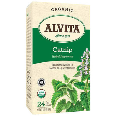 Alvita Organic Catnip Herbal Supplement Tea, 24 count, 1.02 oz, (Pack of 3)