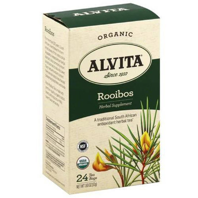 Alvita Organic Rooibos Herbal Supplement Tea, 24 count, 1.83 oz, (Pack of 3)