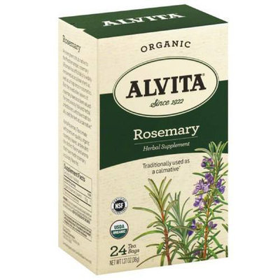 Alvita Organic Rosemary Herbal Supplement Tea, 24 count, 1.27 oz, (Pack of 3)