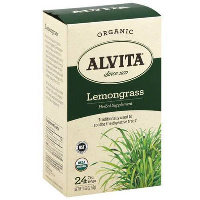 Alvita Organic Lemongrass Herbal Supplement Tea, 24 count, 1.69 oz, (Pack of 3)